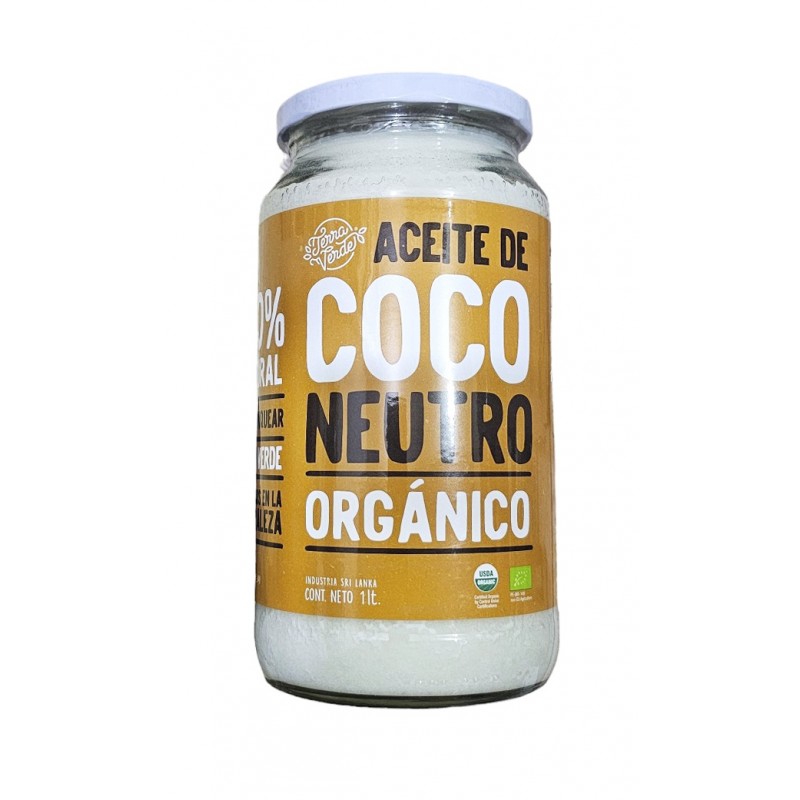 Aceite de coco neutro orgánico Terra Verde 1L