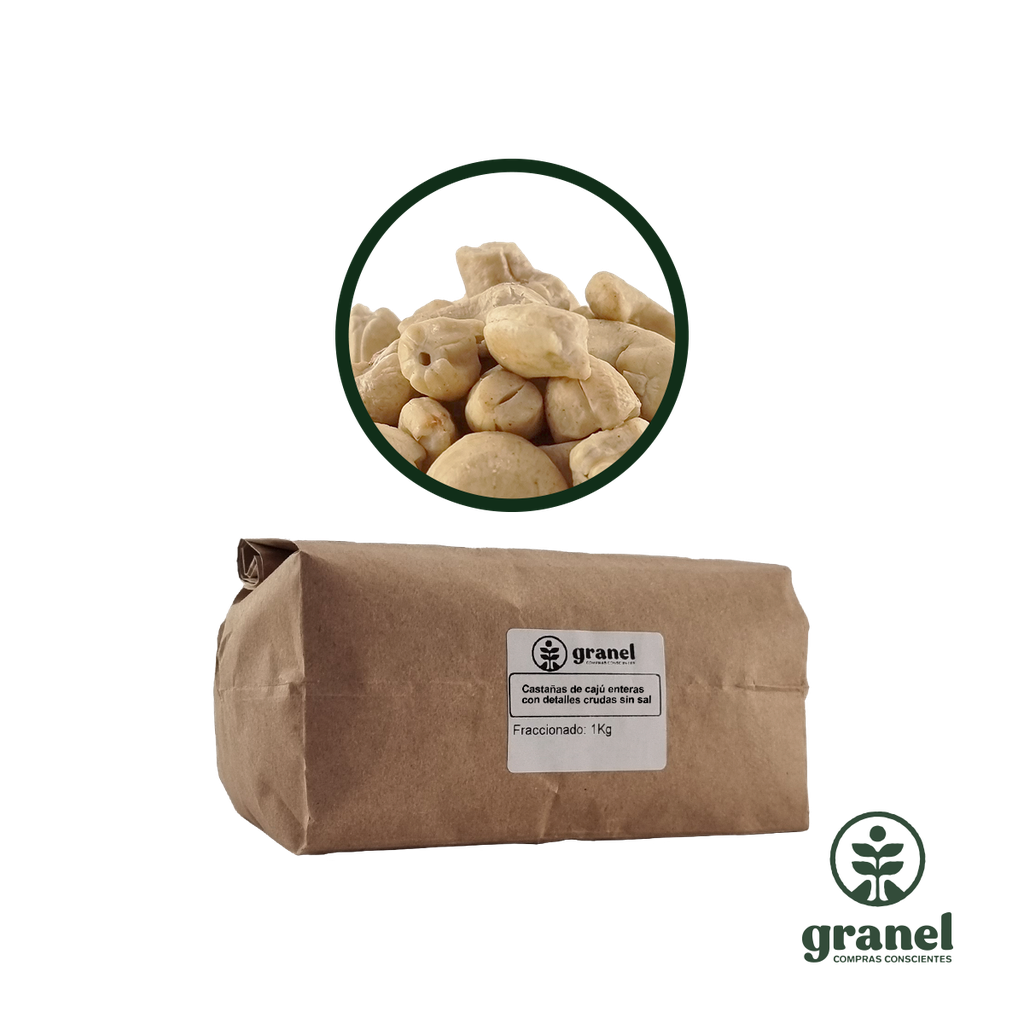 Castañas de cajú rota cruda sin sal 1kg
