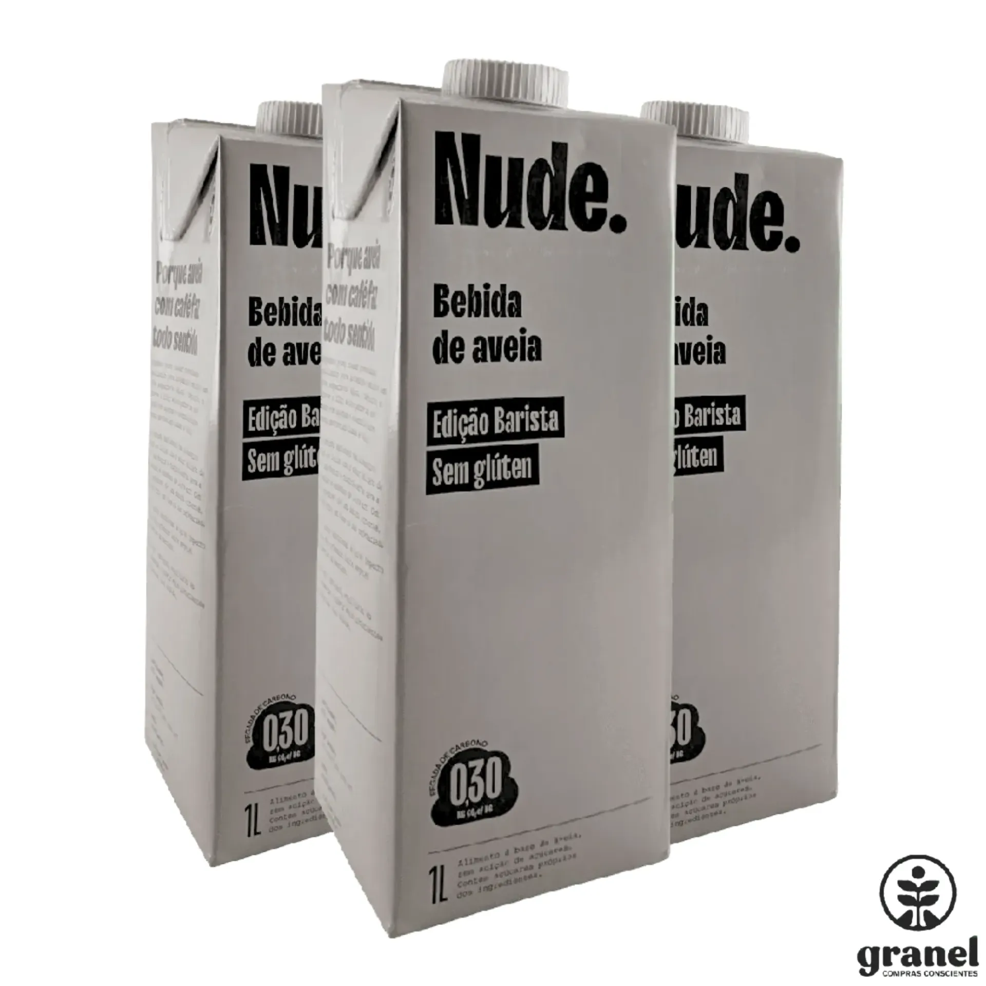 [12382] Pack X3 Leche de avena orgánica barista Nude 1L