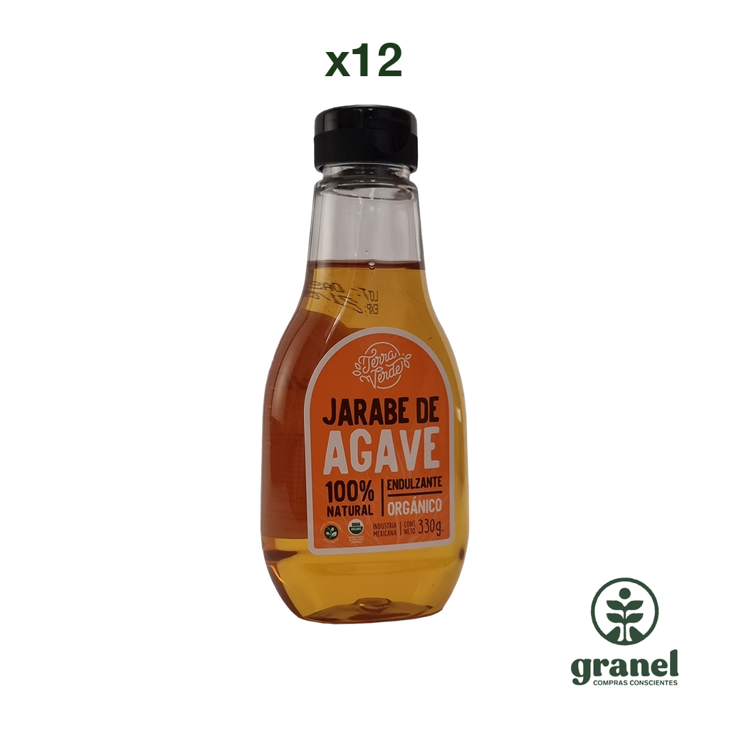 [9988] [Por encargue, plazo hasta 7 días] Jarabe de agave orgánico Terra Verde 330ml. Caja 12 unidades