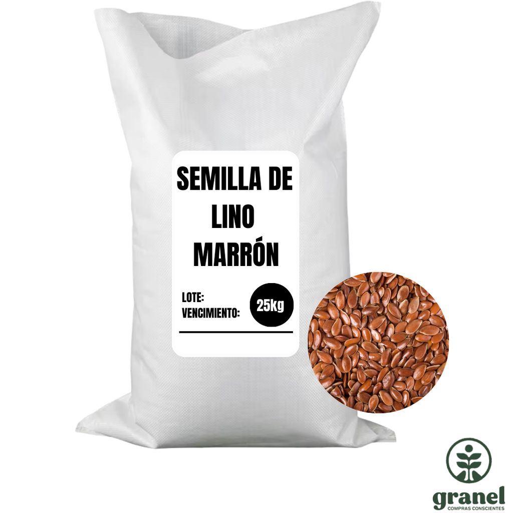 [Por encargue, plazo hasta 7 días] Lino marrón. Bolsa 25kg