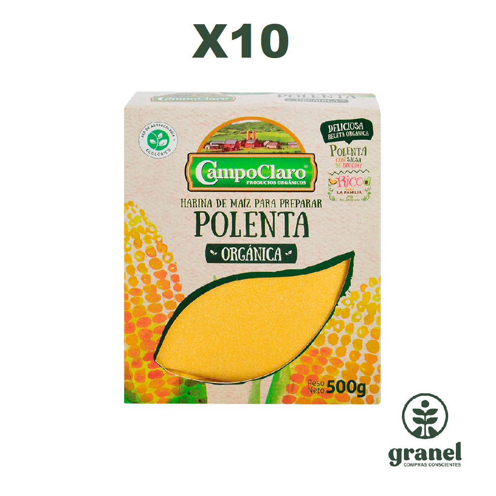 [9930] [Por encargue, plazo hasta 7 días] Polenta orgánica Campo Claro 500g. Caja 10 unidades