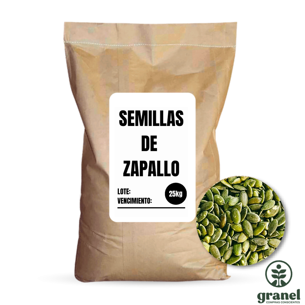 [9957] [Por encargue, plazo hasta 7 días] Semillas de zapallo peladas. Bolsa 25kg