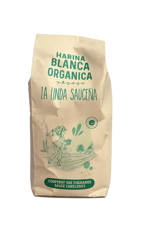 [8183] Harina de trigo blanca orgánica La Linda Sauceña 1kg