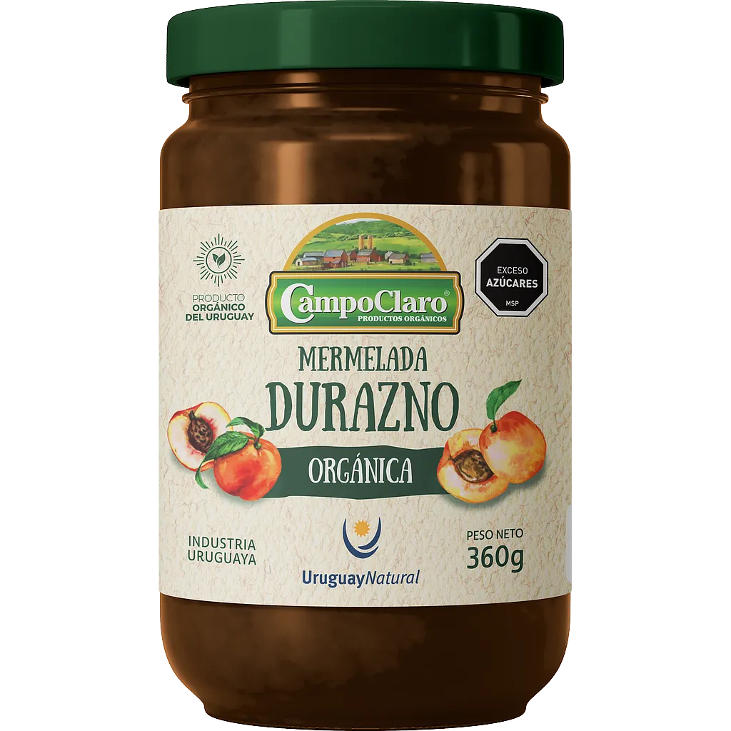 [2587] Mermelada de durazno orgánica Campo Claro 360g