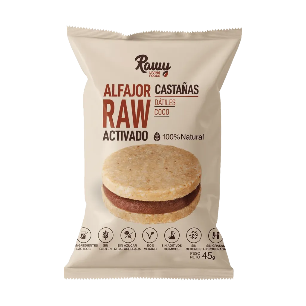 Alfajor Raw de Castañas 45g Rawy