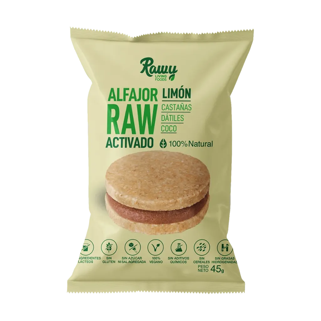 Alfajor Raw Activado de Limón 45g Rawy