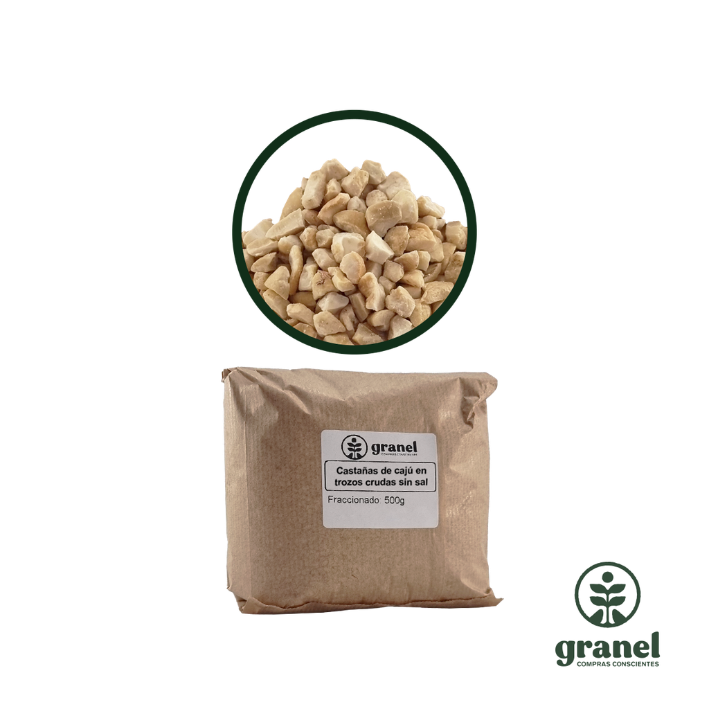 [5963] Castañas de cajú en trozos crudas sin sal 250g