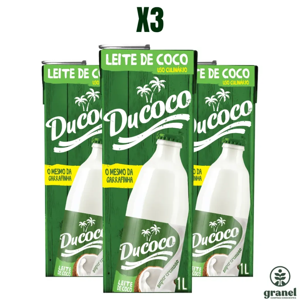 [3235] Pack X3 Leche de coco Ducoco 1L