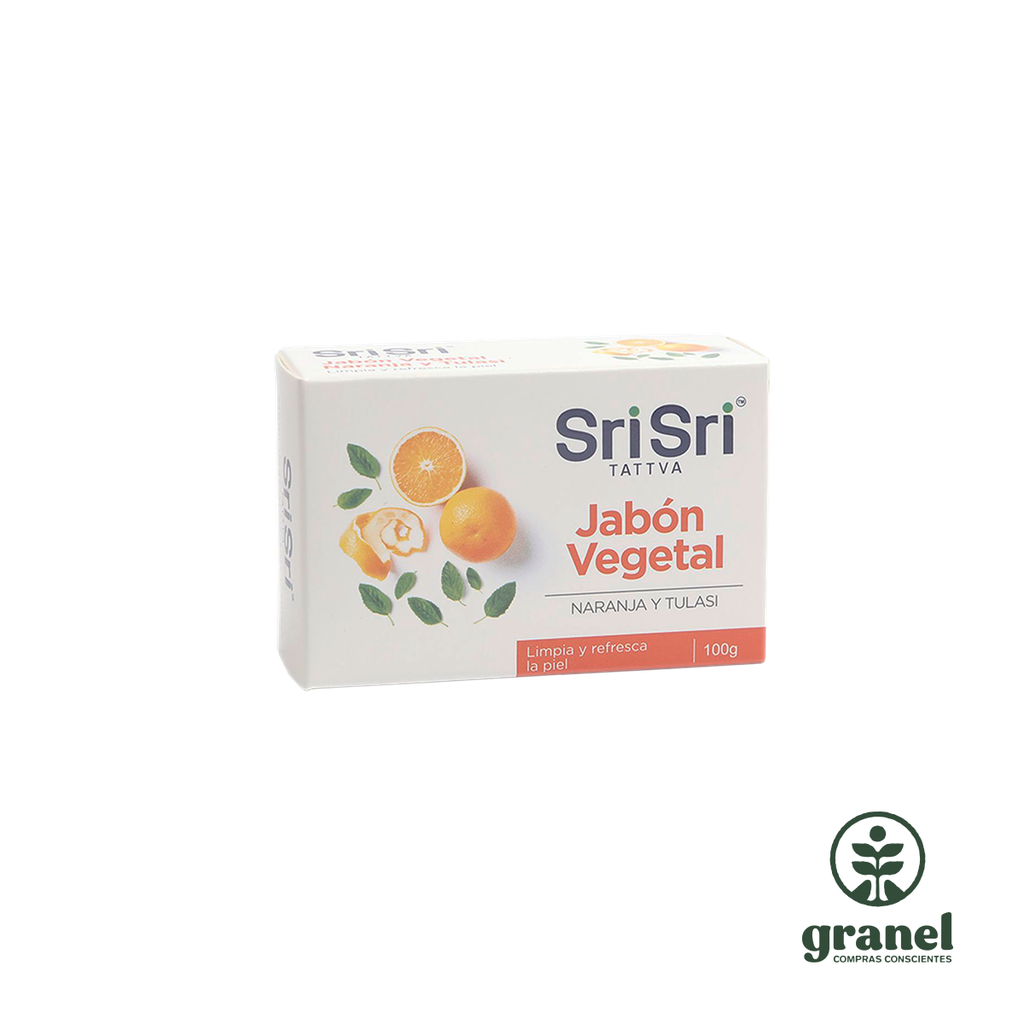[8206] Jabón ayurvédico Sri Sri 100g (Naranja y tulasi)