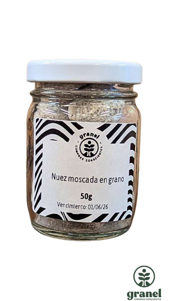 [12422] Nuez moscada en grano 50g en frasco de vidrio